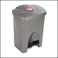 RFL Paddle Dust Bin 10L Silver